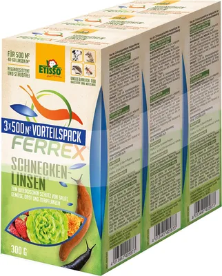 Produktbild von Frunol Delicia ETISSO 3 x 300 g FERREX Schnecken-Linsen