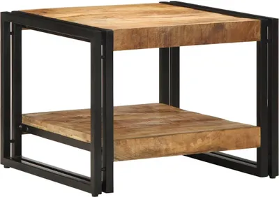 Zdjęcie produktu dla Stolik kawowy 50x50x38 cm Surowe lite drewno mango
