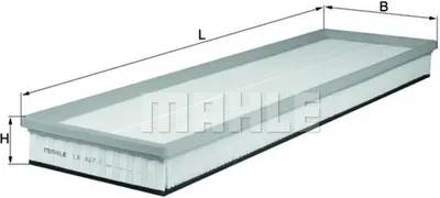 Produktbild von MAHLE LX 467/1 Luftfilter für BMW 5 Limousine (E39)