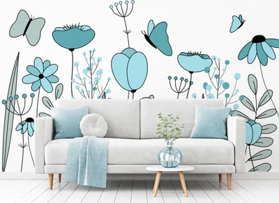 Produktbild von Vlies Fototapete Wiese 400x280 cm Tapeten Wandtapete XXL Natur Blumen Botanik wie gemalt b-A-10298-a-c