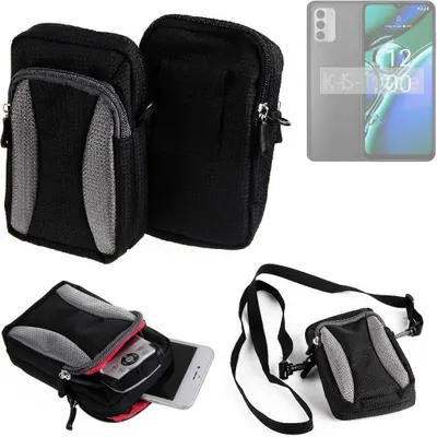 Produktbild von K-S-Trade Holster Schutz Hülle kompatibel mit Nokia G42 5G Handy Hülle Gürteltasche Umhängetasche mit Zusatzfach schwarz