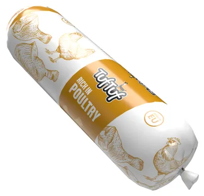 Produktbild von TufTuf | Hundefutter - Nassfutter Geflügel - TufTuf Riegel 900 g - Vollnahrung - Hundefutterrolle