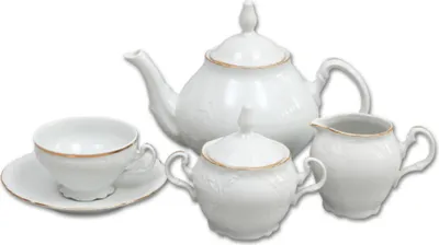 Produktbild von Thun 1794 Bernadotte, Teeservice, goldgestreift, weiß, Thun