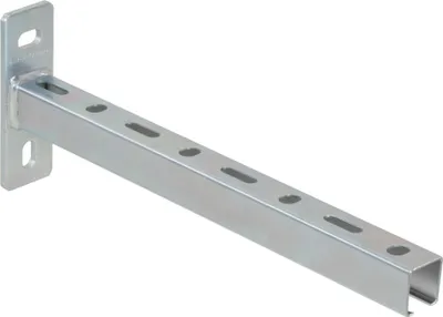 Produktbild von Dalsys Schienenkonsole, Wandausleger 38/40 Silber 36cm, Wandträger, Schwerlastträger aus verzinktem Stahl, korrosionsbeständig