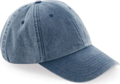 Produktbild von Beechfield Uni Vintage Denim-Look Kappe BC3684 (Einheitsgröße) (Vintage Denim)