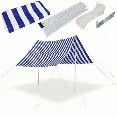 Obrázok produktu pre Stan, Strecha, Baldachín, Slnečník S Tyčami 297 × 170 Cm, Modrý