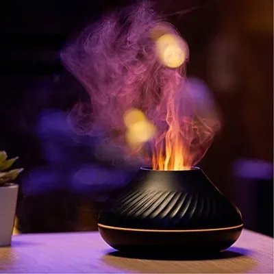 Produktbild von Flammen-Aromatherapie-Luftbefeuchter, 7 Flammenfarben, leuchtender Diffusor für ätherische Öle mit wasserlosem automatischen Abschaltschutz