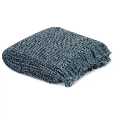 Zdjęcie produktu dla vidaXL Narzuta bawełniana 220x250 cm indygo niebieski