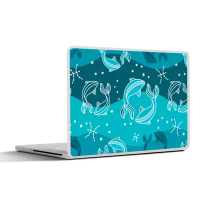 Produktbild von MuchoWow® Laptop Aufkleber Sticker Cover Fische - Tierkreiszeichen - Design 31x22.5 cm - Laptop-Deko