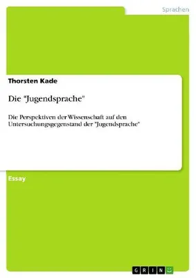 Produktbild von Die "Jugendsprache"