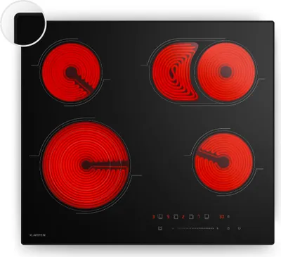 Zdjęcie produktu dla Klarstein Glaskeramikkochfeld - 60 cm, 4-strefowe, 6700 W, Touch-Slider, Timer i blokada dziecięca, wskaźnik ciepła resztkowego, elektryczna płyta grzewcza do nowoczesnych kuchni