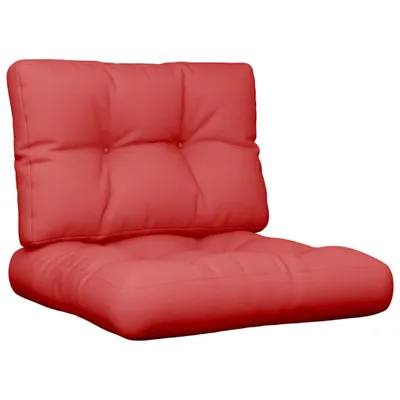 Image de Coussins de palette lot de 2 rouge tissu