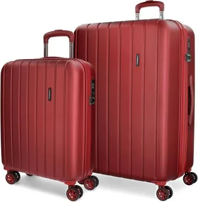 Produktbild von MOVOM Wood Red, Set aus n ABS-Reisekoffern, 65cm/55cm, 5318966