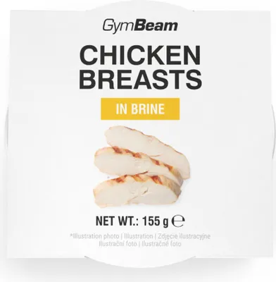 Produktbild von GymBeam Hähnchenbrust in Salzlake - Ideal für Salat, köstlicher Geschmack, weiche & saftige Textur, hoher Proteingehalt, fettarm, ohne Gluten, Laktose & GVO, nur pure Zutaten, verzehrfertig