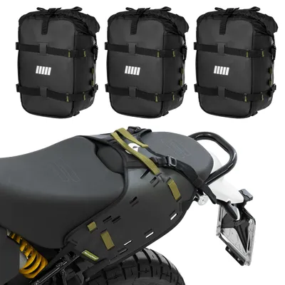Obrázok produktu pre SCHNORR BagHub + bočné tašky, sada 3 ks, 54 l, mäkké tašky na motorku – kompatibilné s Ducati DesertX
