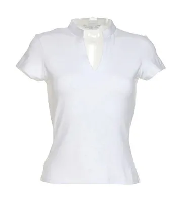 Produktbild von Kustom Kit Damen Kurzarmtop mit V-Slit, Größe:XL (20/22), Farbe:Weiß