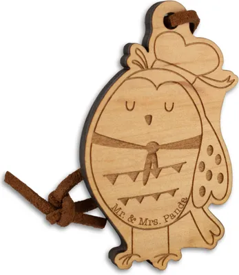 Produktbild von Mr. & Mrs. Panda Anhänger Eule Matrose - Geschenk, Holz Schlüsselanhänger, Kapitän, Schlüsselbund, Taschenanhänger, Freundin, Tier, Ehe, Heimathafen