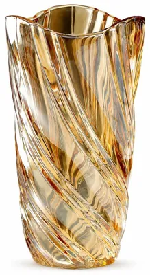 Glasvase für Blumen, bernsteinfarben, 13,5 x 13,5 x 24 cm