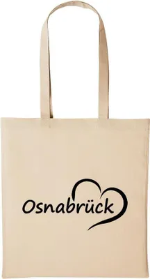 Produktbild von Huuraa Baumwollbeutel Osnabrück Geschenk Einkaufstasche Natural 10 Liter Baumwolle Osnabrück Accessoire