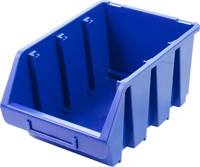 Produktbild von Sichtlagerbox 3 | HxBxT 12,6x17x24cm | Polypropylen | Blau