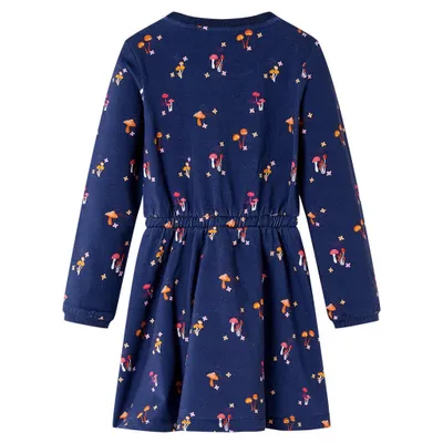 Image de vidaXL Robe pour enfant bleu marine 140