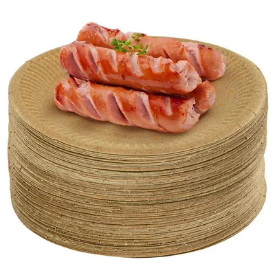 Zdjęcie produktu dla Talerzyki papierowe EKO 18 cm – Zestaw 100 sztuk – Ekologiczne naczynia jednorazowe
