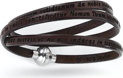 Produktbild von Armbanden Leder Amen Silber Kollektion Preghiere - uni