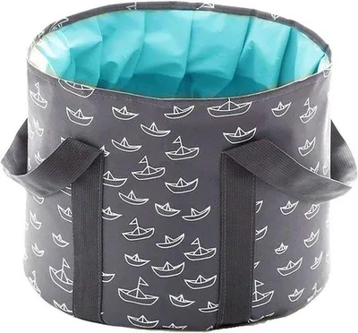 Immagine prodotto di Secchio portatile per pediluvio - Pediluvio da viaggio per esterni - Contenitore per pediluvio da campeggio - Lavabo per la cura dei piedi da viaggio (grigio)