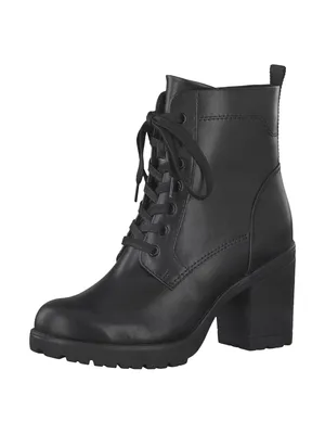 Produktbild von MARCO TOZZI Damen Stiefelette Reißverschluss und Schnürung Blockabsatz 2-25204-29, Größe:39 EU, Farbe:Schwarz