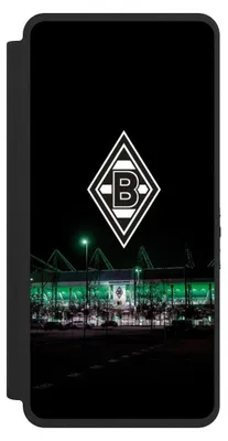 Produktbild von NIVOCASE Klapphülle für Samsung Galaxy S26 Ultra  Handyhülle aus Kunst Leder NIVOflip schwarz Borussia Mönchengladbach Offizielles Lizenzprodukt Stadion