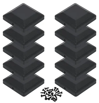 Imagen del producto de Juego de 10 tapas de acero inoxidable para postes de vallas