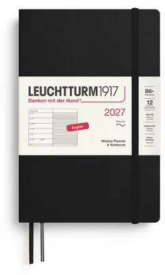 Produktbild von LEUCHTTURM1917 Wochenkalender 2027 Paperback (B6+) mit Notizbuch, liniert - Term