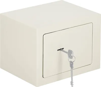 Zdjęcie produktu dla Sejf domowy Sejf zamykany na ścianę Wymiary 17 x 17 x 23 cm Sejf na klucze