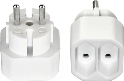 Produktbild von Steckdosenadapter 2-fach, 2x Euro-Steckdose, Doppelpack, Weiß (00223211)