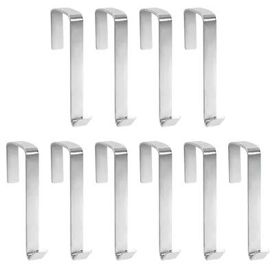 Productafbeelding van Metalen deurhaken (10 stuks) voor het ophangen van kleding en accessoires