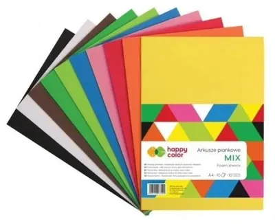 Produktbild von Schaumstoffplatten Mix A4, 8 Stück, HAPPY COLOR – GDD