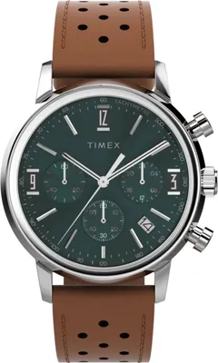 Produktbild von Timex Chronograph Herren Marlin Chronograph Tachymeter Leder Braun TW2W10100UK