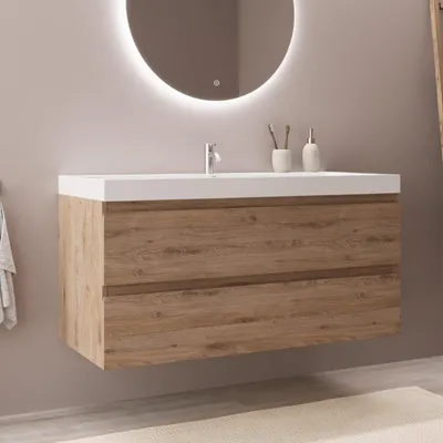 Produktbild von LOMAZOO Badezimmermöbel - Helles Eichenholz - Badmöbel - 100 cm