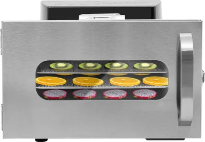 Produktbild von Elektrischer Dörrautomat - Dörrgerät - 6 Ebenen - 400 W - Digitalanzeige - Temperatur- & Zeitschaltuhr - Silber