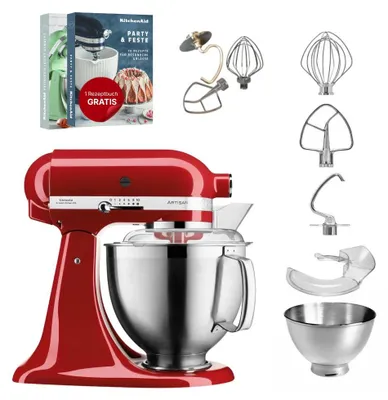 Produktbild von KitchenAid 4,8 L 5KSM185 Artisan Küchenmaschine Tschimmlover Empire Rot