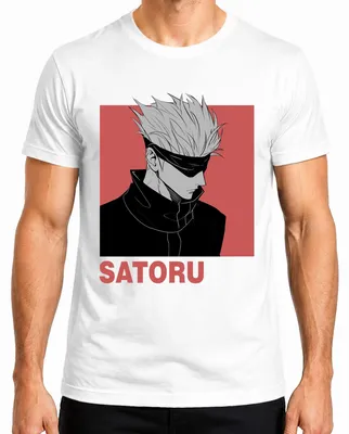 Zdjęcie produktu dla Koszulka męska SATORU GOJO Jujutsu Kaisen Anime Aesthetics Gift Blindfold, Biały, XL