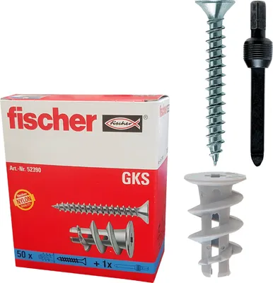 Produktbild von fischer Gipskartondübel GK S mit Schraube (50 Stück)