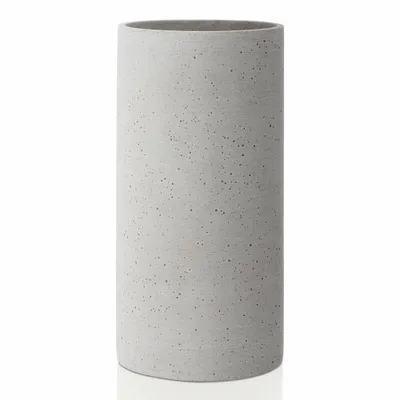 Produktbild von Blomus COLUNA Vase M, Dekovase, Blumenvase, Zylindervase, Polyresin, hellgrau, 24 cm, 65596