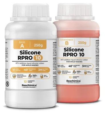 Imagen del producto de R PRO 10: Molde de silicona suave, réplica 1:1, ideal para crear moldes de resina hechos a mano (500 g)