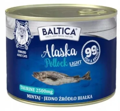 Productafbeelding van BALTICA Excellent Monoprotein Kabeljauw Light - natvoer voor katten - 185g