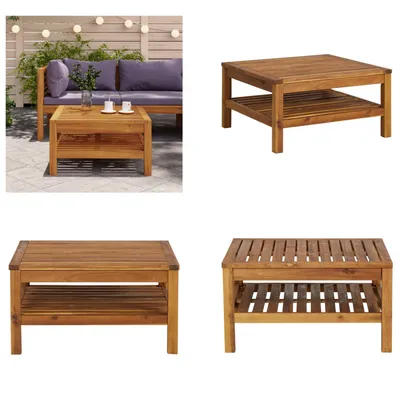 Image de vidaXL Table basse 65x65x35 cm Bois massif Acacia - Table basse - Tables basses - Tables