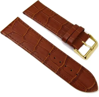 Produktbild von Uhrenarmband Kalbsleder Braun Louisiana Prägung 21935G, Anstoß:30 mm