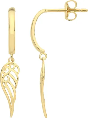 Produktbild von Edle 9 Karat (375) Gold Damen - Paar Ohrringe - 25mm*4mm; TRS26454