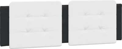 Image de vidaXL Coussin de tête de lit "Zadar" blanc et noir 160 cm similicuir