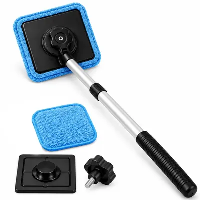 Produktbild von Windschutzscheiben Reiniger Auto, magnetischer Scheibenwischer mit Mikrofasertuch, Teleskopgriff, Glasreiniger Set für Auto und Fenster